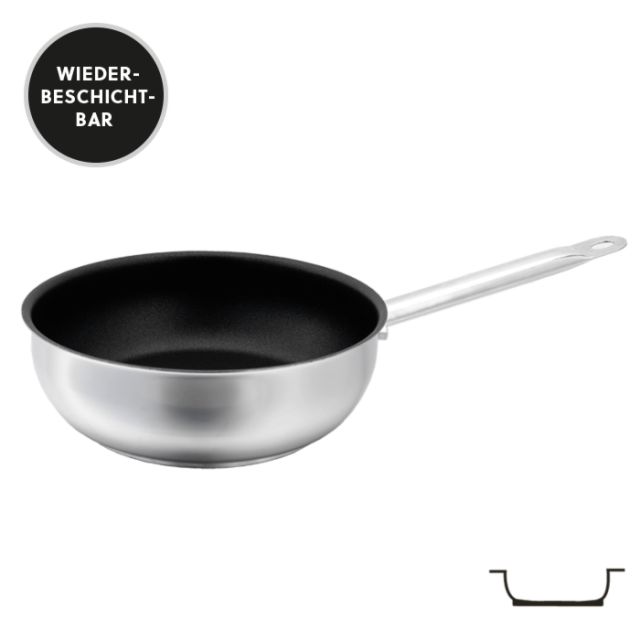 Poêle à frire haute avec revêtement antiadhésif 28cm