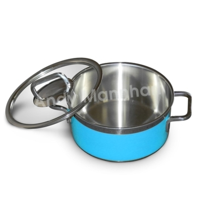 POÊLE À BUFFET avec couvercle, bleu, 20 cm