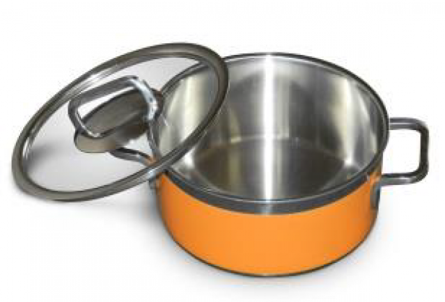 Casserolle avec Couvercle, Orange 20 cm