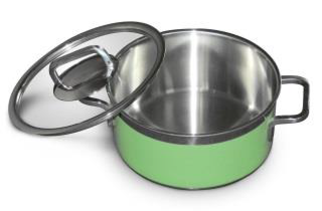 Casserolle avec Couvercle, Vert 20 cm